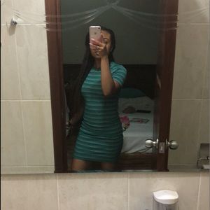 Green Striped Dress